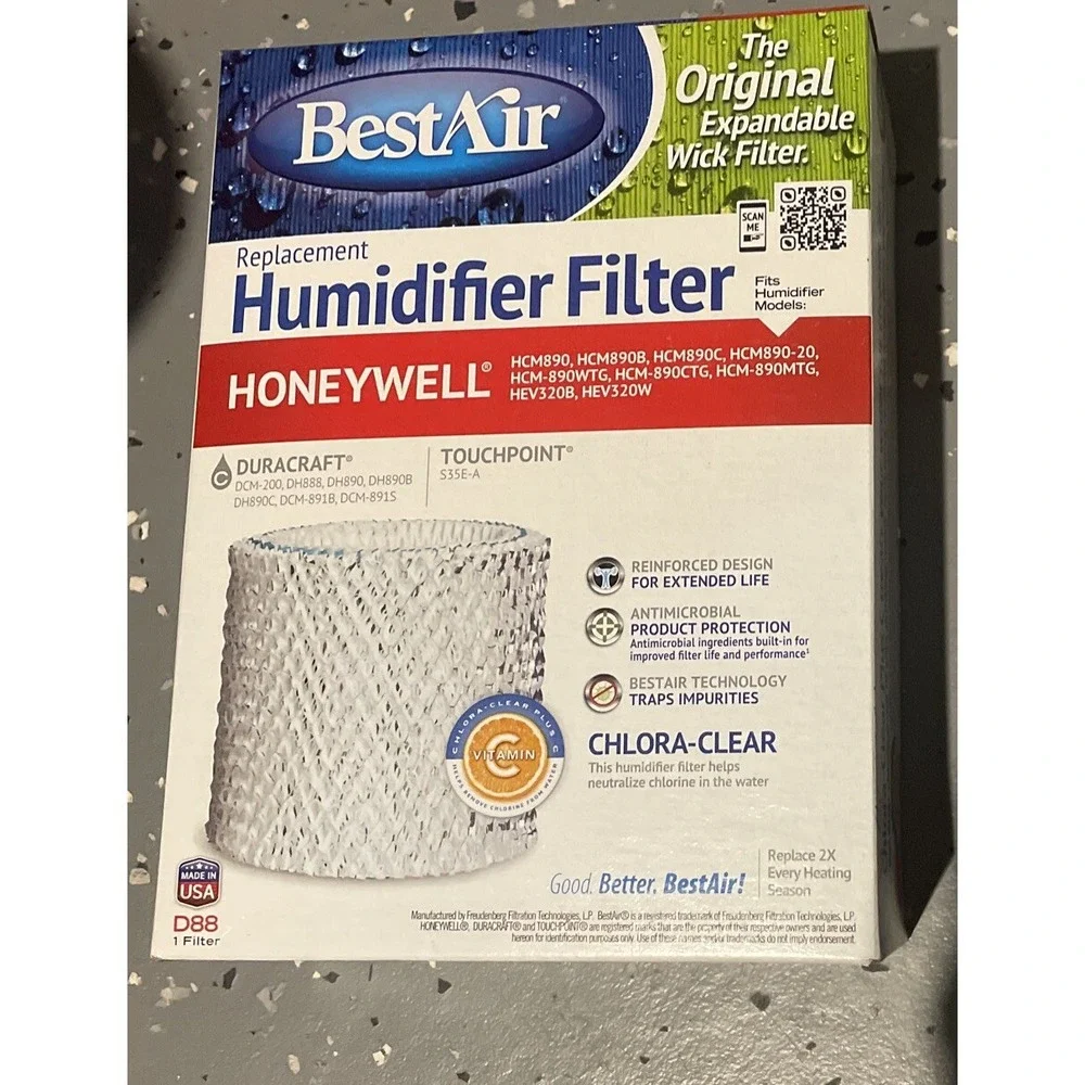 Best Air BestAir Honeywell Humidifier Filter D88 Wick Water Made‎ In The USA